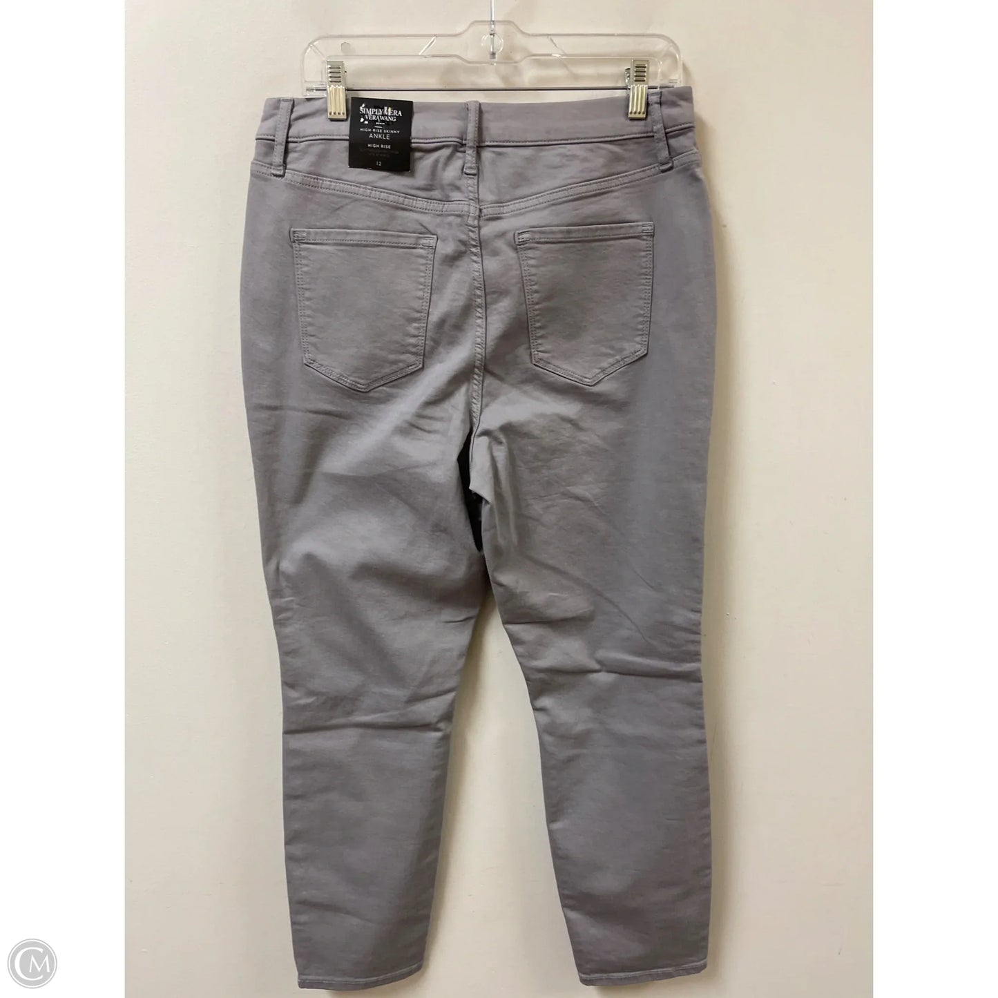 Jeans Skinny By Simply Vera In Grey Denim, Size: 12