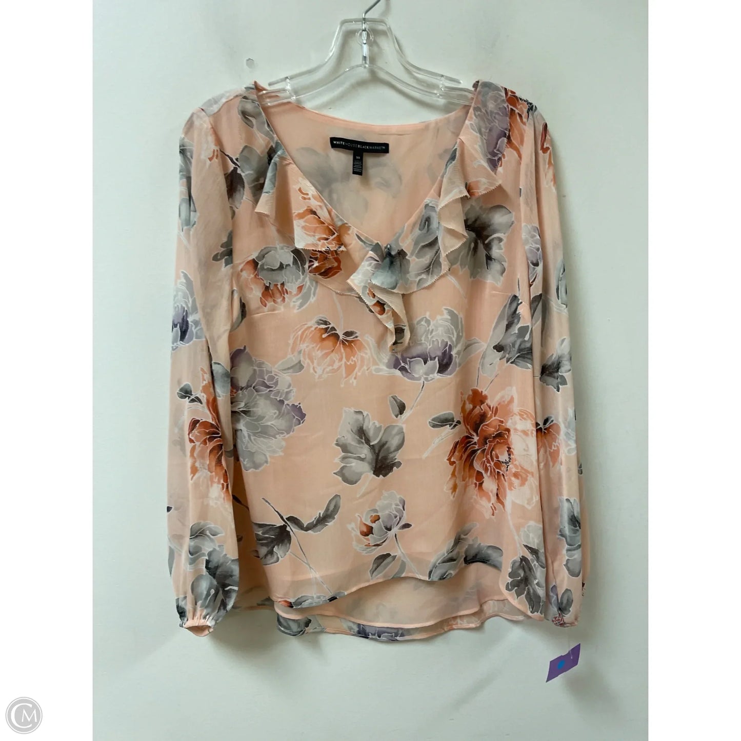 Top Long Sleeve By White House Black Market In Pink, Size: M