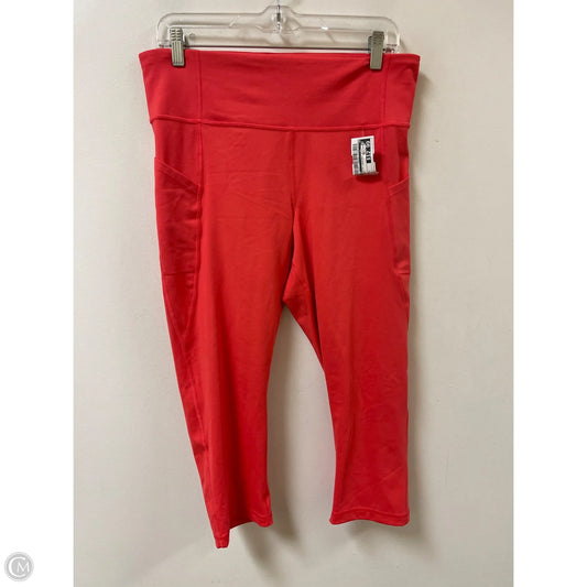 Athletic Leggings By Gap In Pink, Size: L