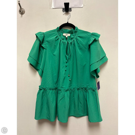 Top Short Sleeve By Entro In Green, Size: L
