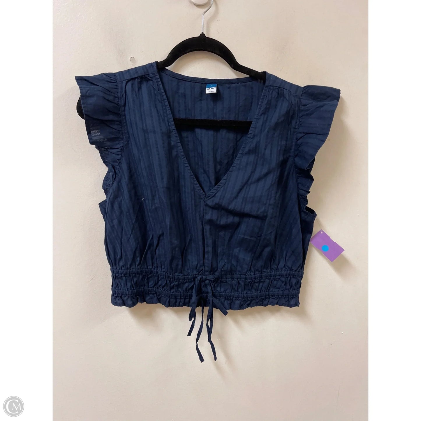 Top Short Sleeve By Old Navy In Navy, Size: M