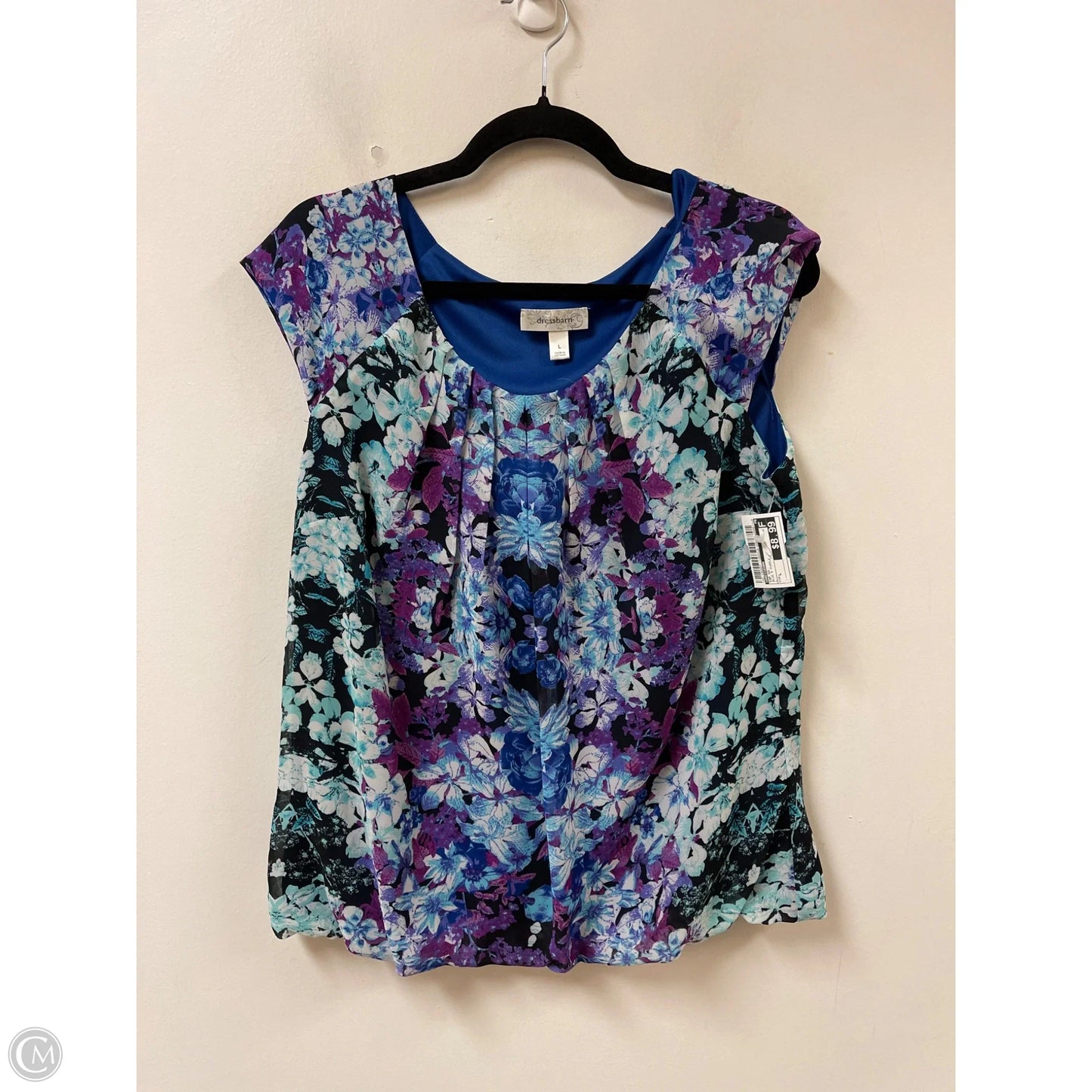 Top Short Sleeve By Dressbarn In Blue & Purple, Size: L