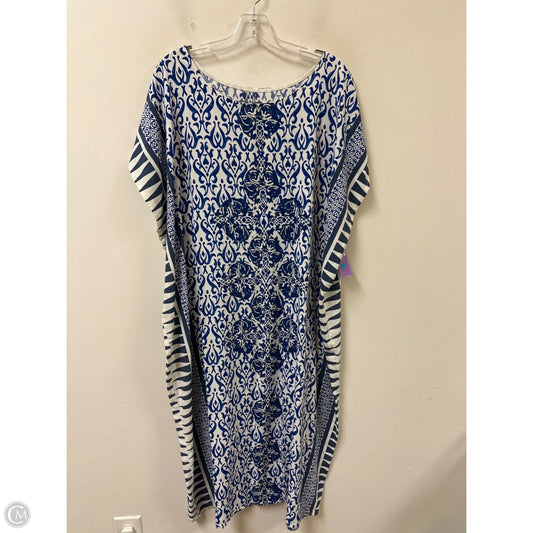 Swimwear Cover-up By Clothes Mentor In Blue & White, Size: Osfm