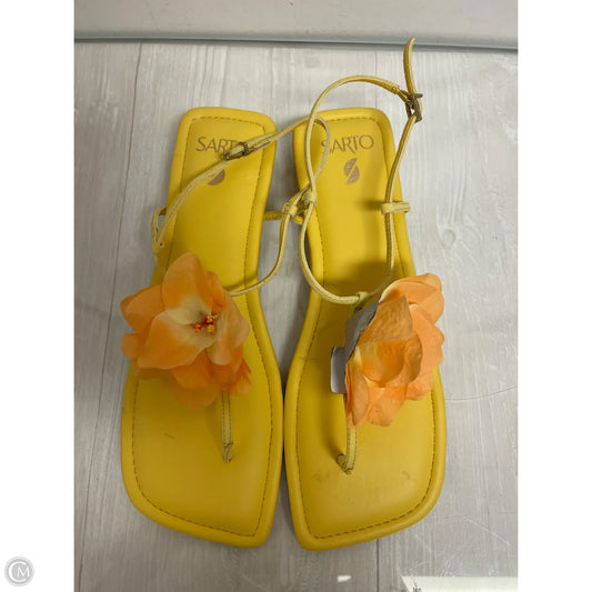 Sandals Flats By Franco Sarto In Yellow, Size: 9.5