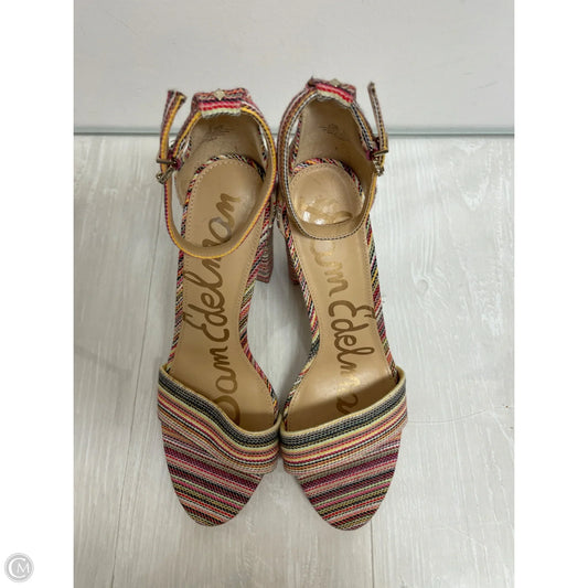 Sandals Heels Block By Sam Edelman In Multi-colored, Size: 8.5