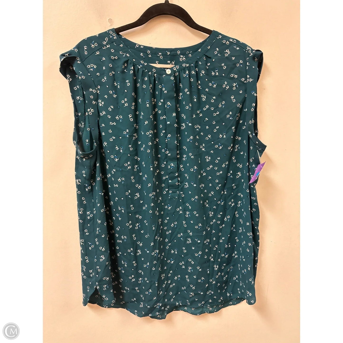 Top Short Sleeve By Loft In Green, Size: Xl