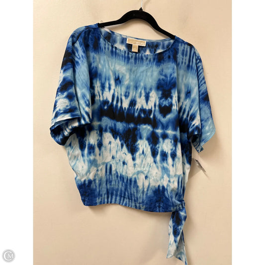 Top Long Sleeve By Michael By Michael Kors In Blue & White, Size: S