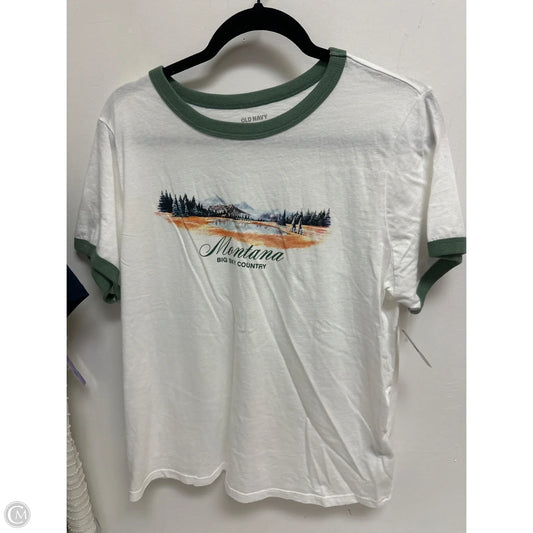 Top Short Sleeve By Old Navy In White, Size: L