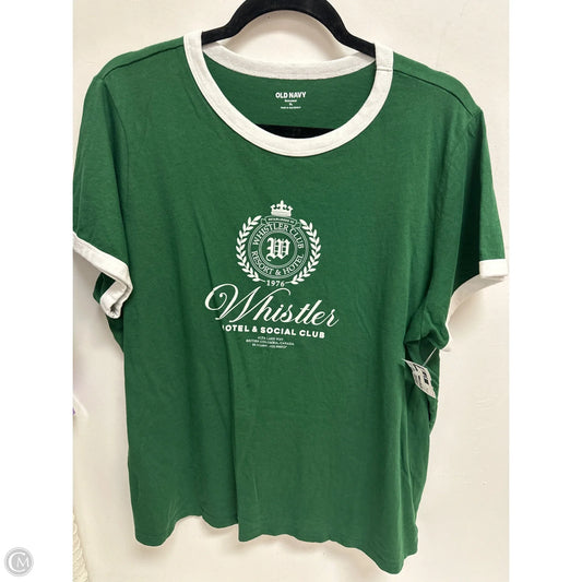 Top Short Sleeve By Old Navy In Green, Size: Xl