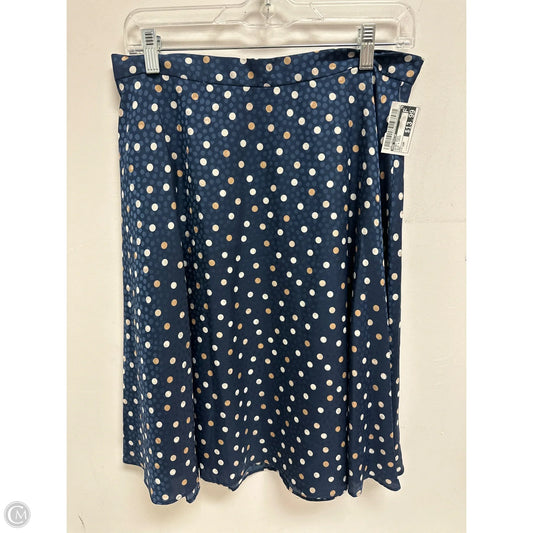 Skirt Midi By Ann Taylor In Blue & Cream, Size: 10p