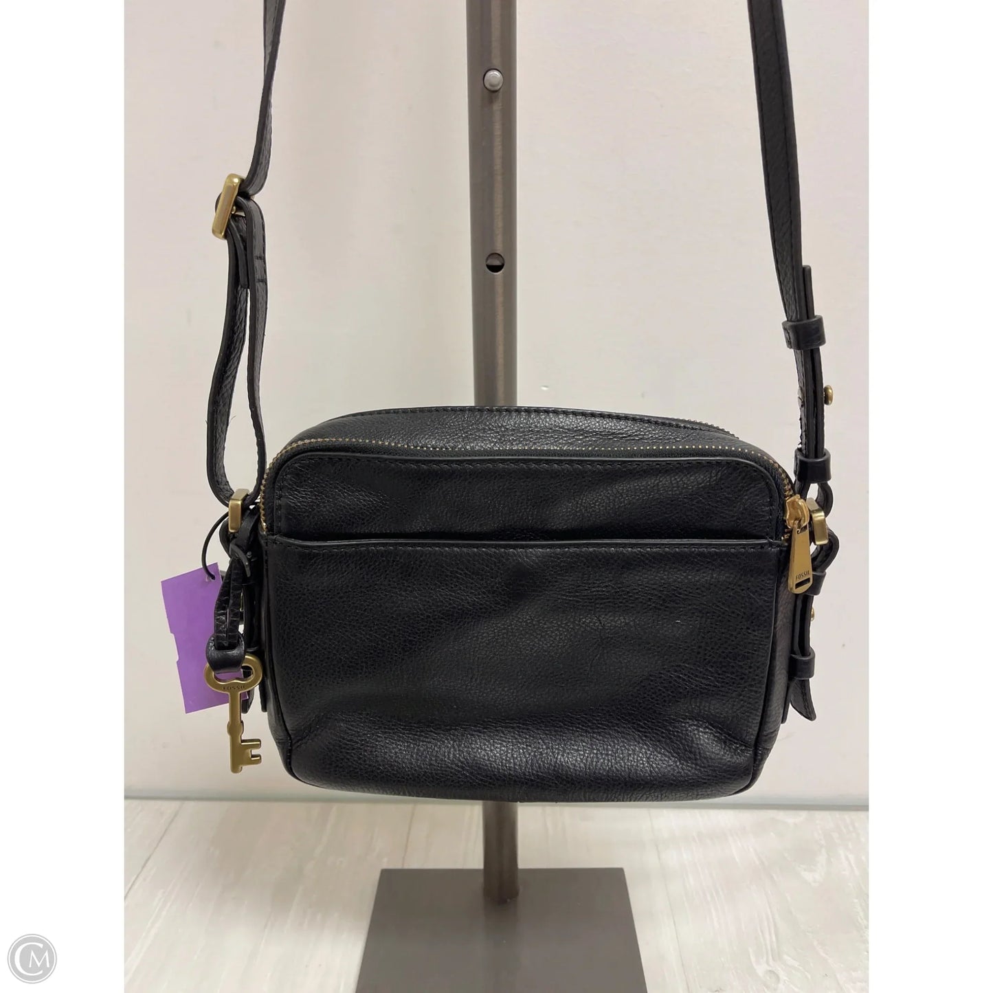 Crossbody Leather By Fossil, Size: Medium