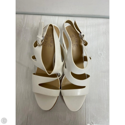 Sandals Heels Block By Naturalizer In White, Size: 7.5