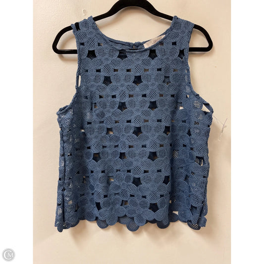 Top Sleeveless By Loft In Blue, Size: M