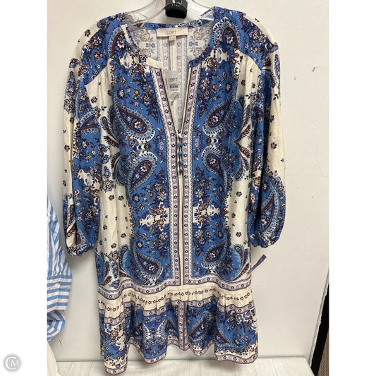 Dress Casual Short By Loft In Blue & Purple, Size: S