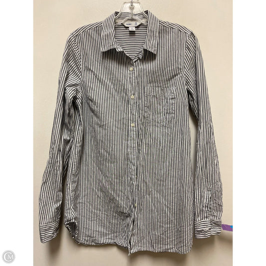 Tunic Long Sleeve By Old Navy In Striped Pattern, Size: M