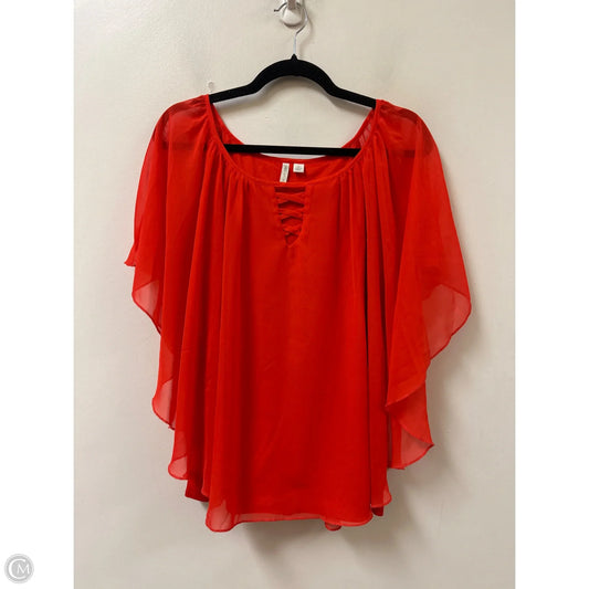 Top Short Sleeve By Cato In Red, Size: Xl