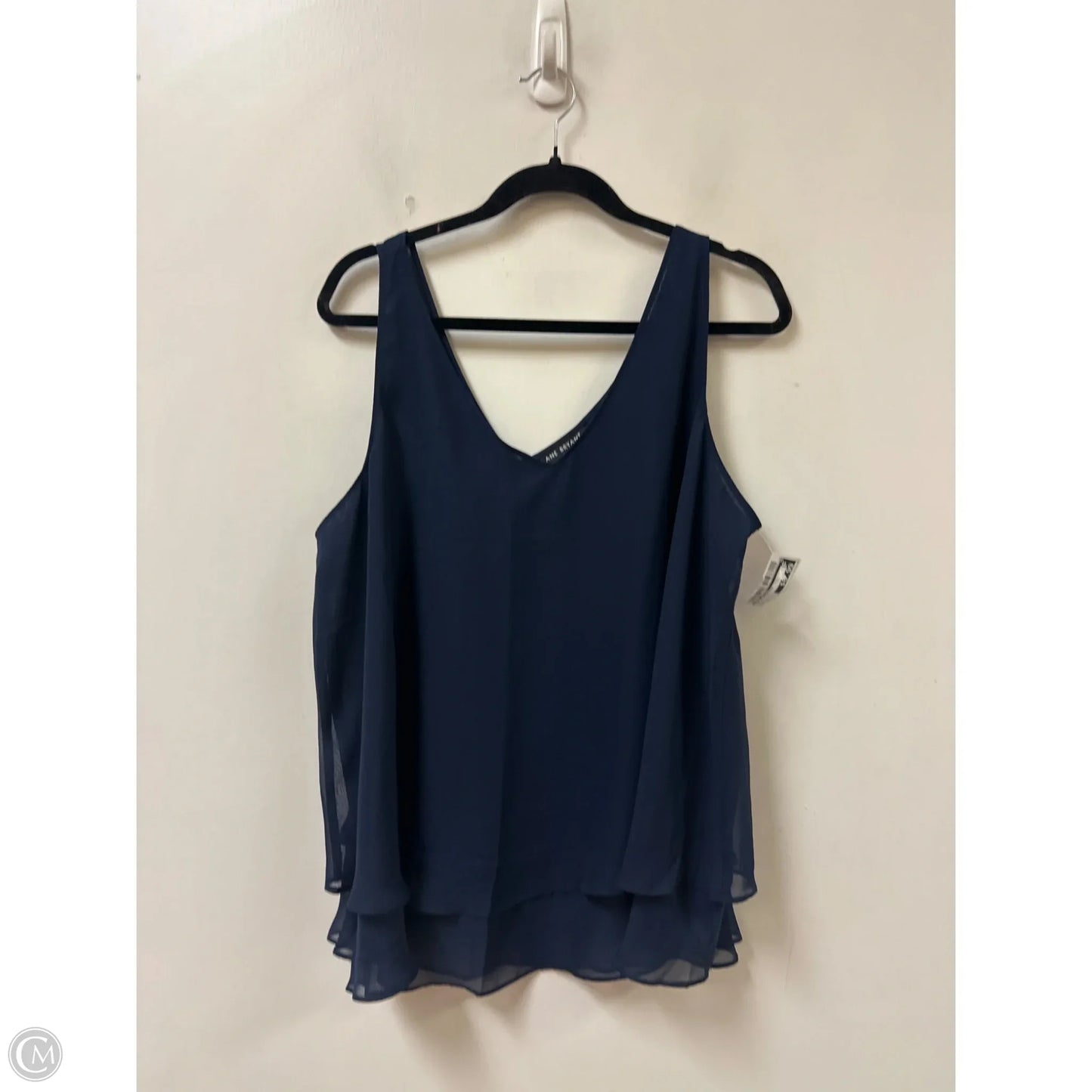 Top Sleeveless By Lane Bryant In Navy, Size: Xl