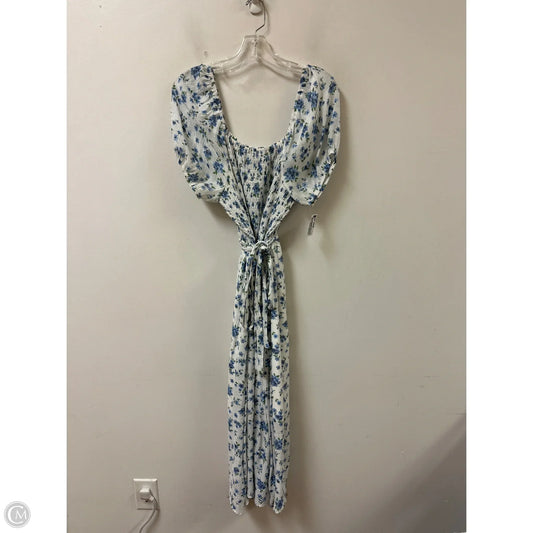 Dress Casual Midi By Indigo Rose In Blue & White, Size: Xl