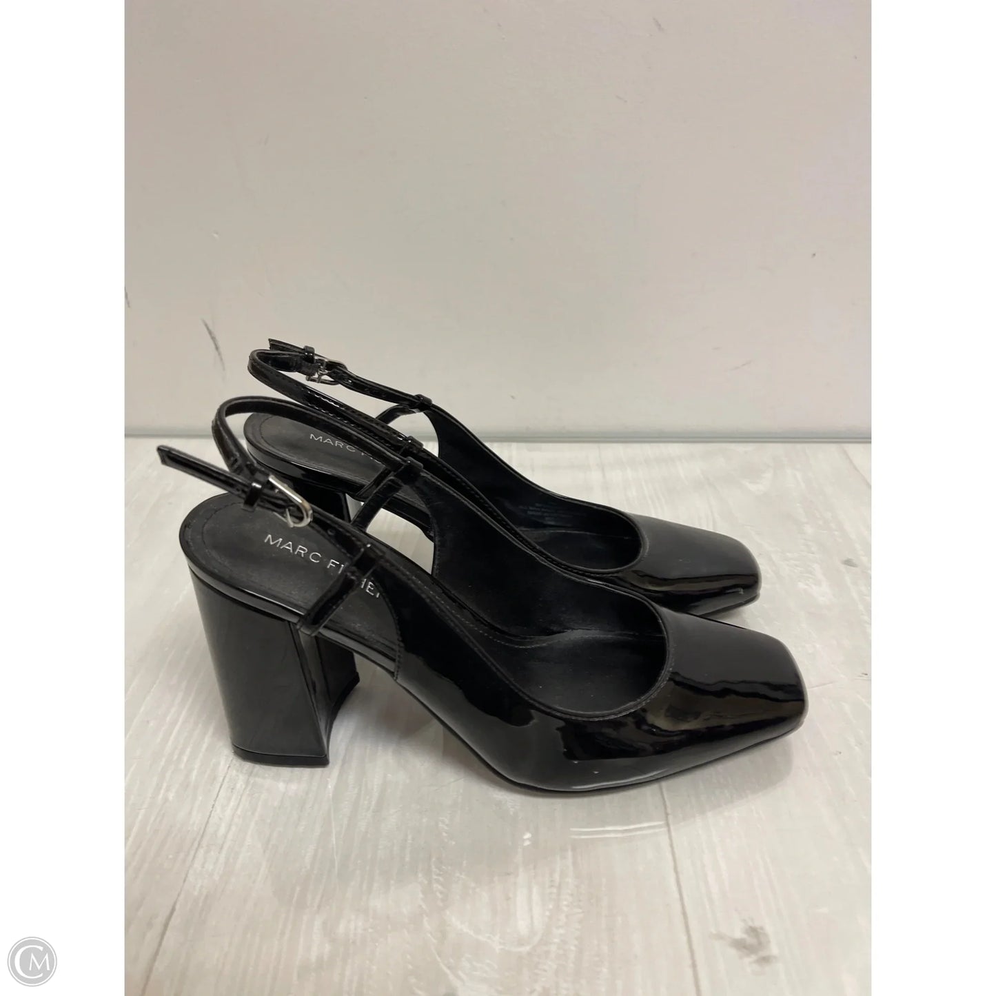 Sandals Heels Block By Marc Fisher In Black, Size: 9
