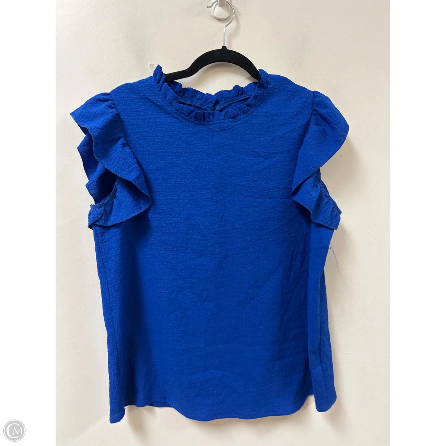 Top Short Sleeve By Shein In Blue, Size: Xl