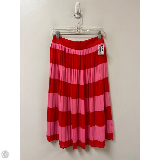 Skirt Midi By J. Crew In Pink & Red, Size: 2