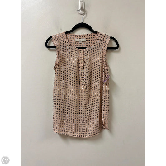 Top Sleeveless By Loft In Black & Pink, Size: Xs