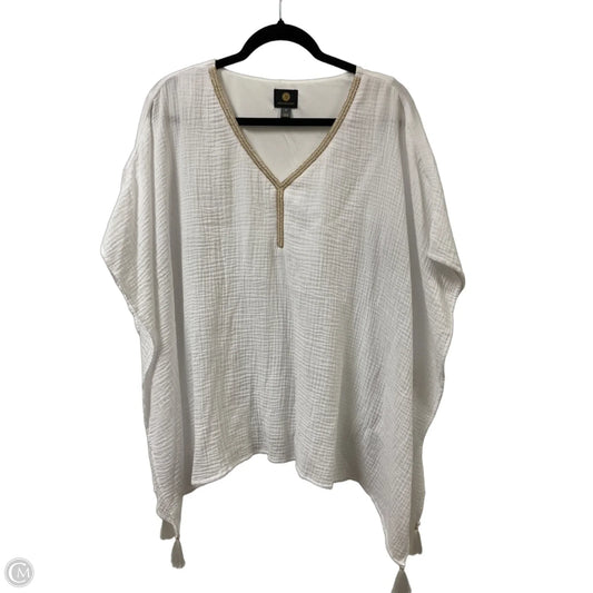 Top Short Sleeve By Jm Collections In White, Size: M