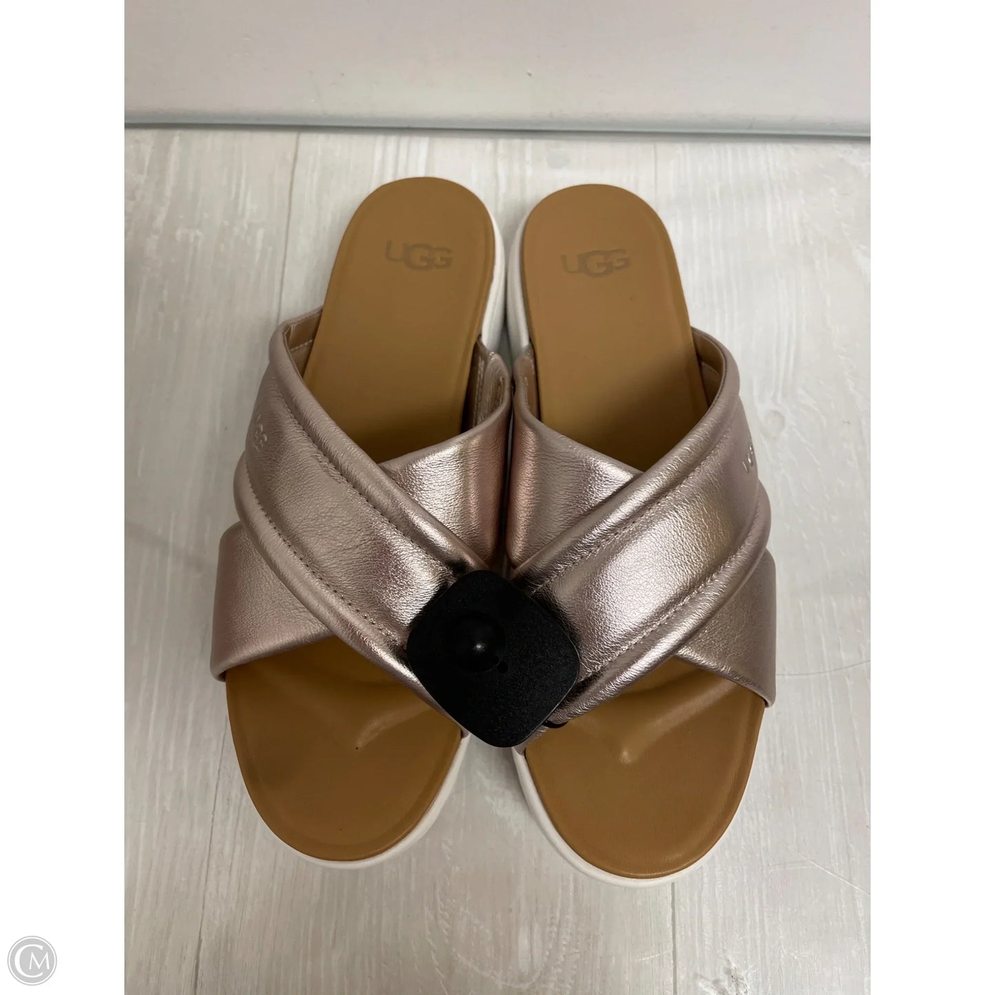 Sandals Designer By Ugg In Rose Gold, Size: 9