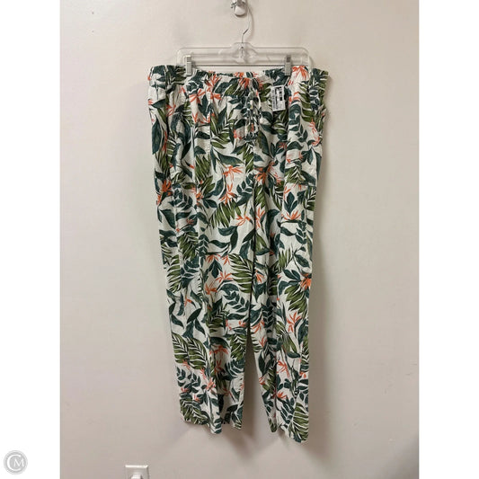 Pants Linen By Briggs In Tropical Print, Size: 18