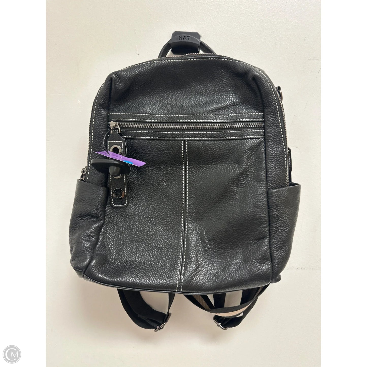 Backpack Leather By Clothes Mentor, Size: Medium