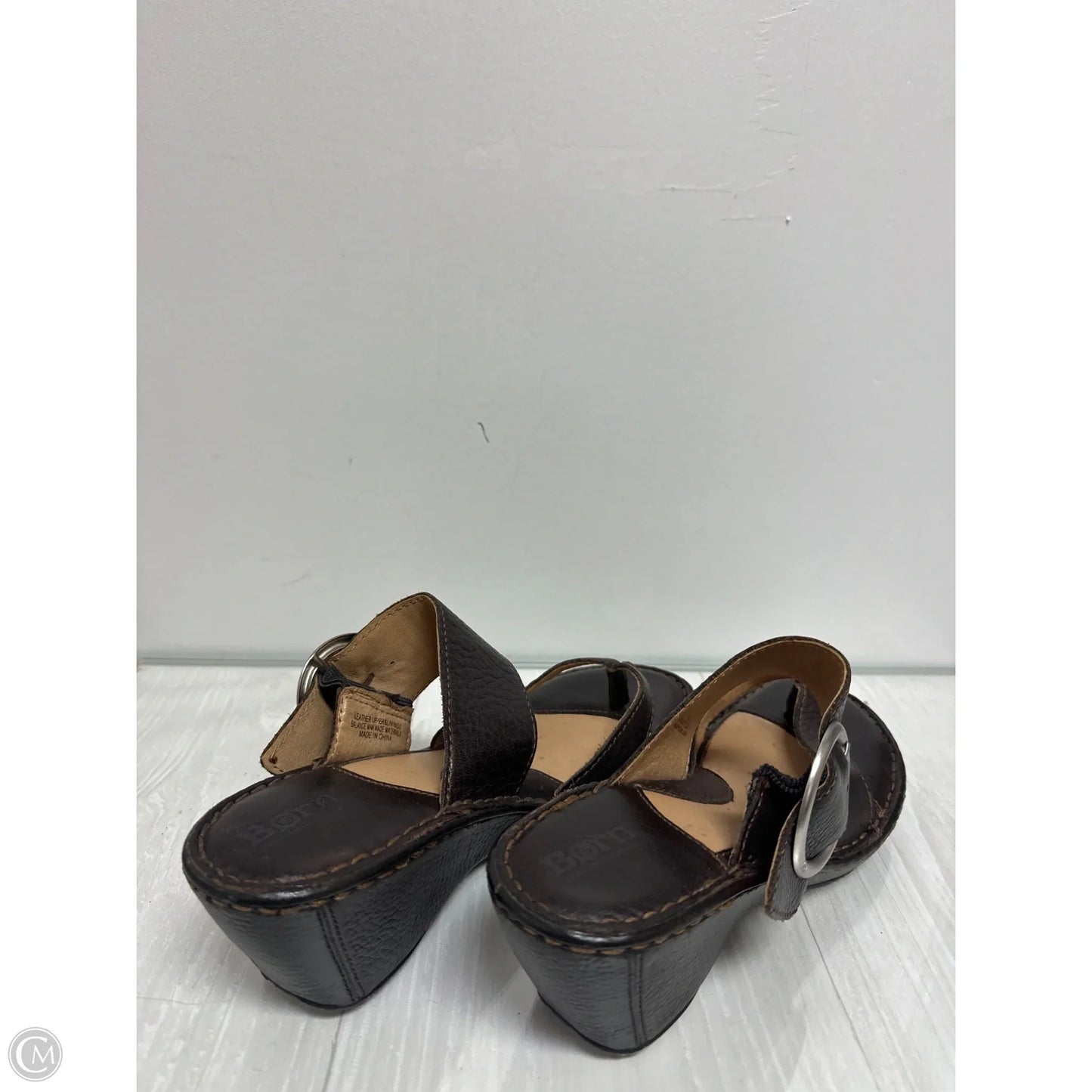 Sandals Heels Wedge By Born In Brown, Size: 9