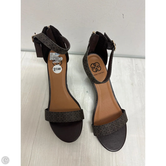 Sandals Heels Wedge By Daisy Fuentes In Brown, Size: 9.5
