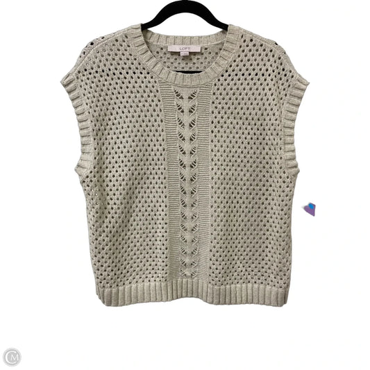 Sweater Short Sleeve By Loft In Green, Size: S