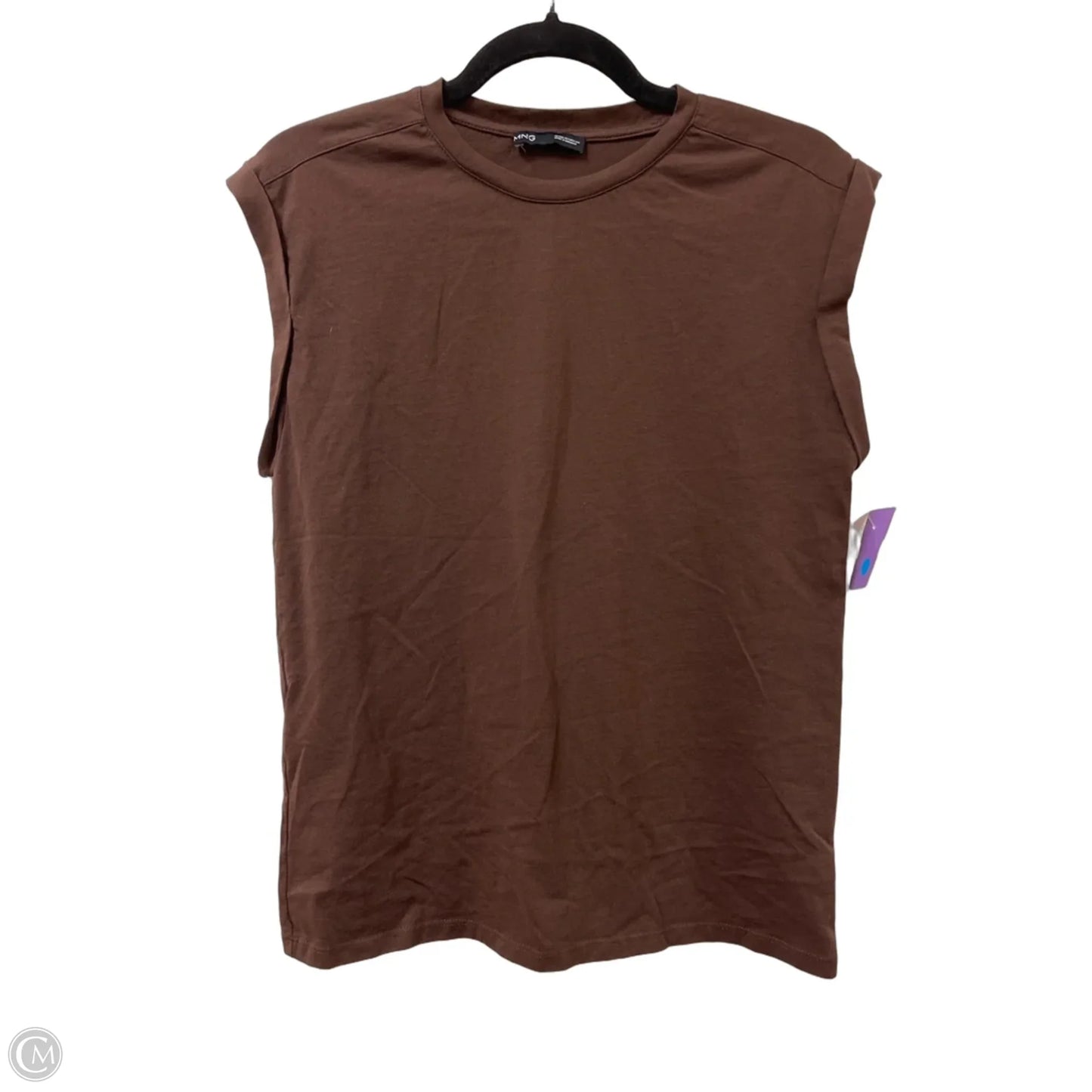 Top Short Sleeve By Mng In Brown, Size: Xs