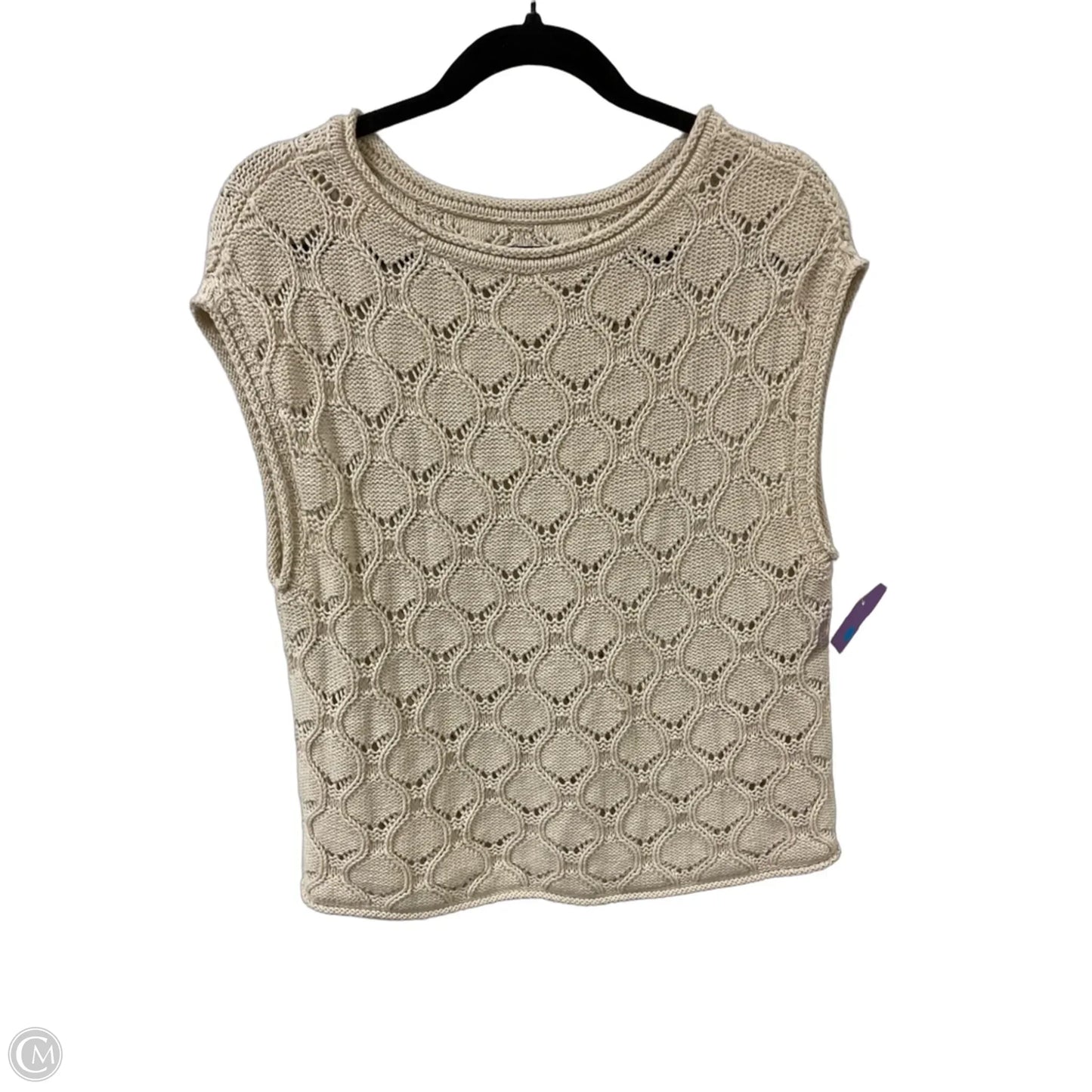 Sweater Short Sleeve By Lucky Brand In Cream, Size: S