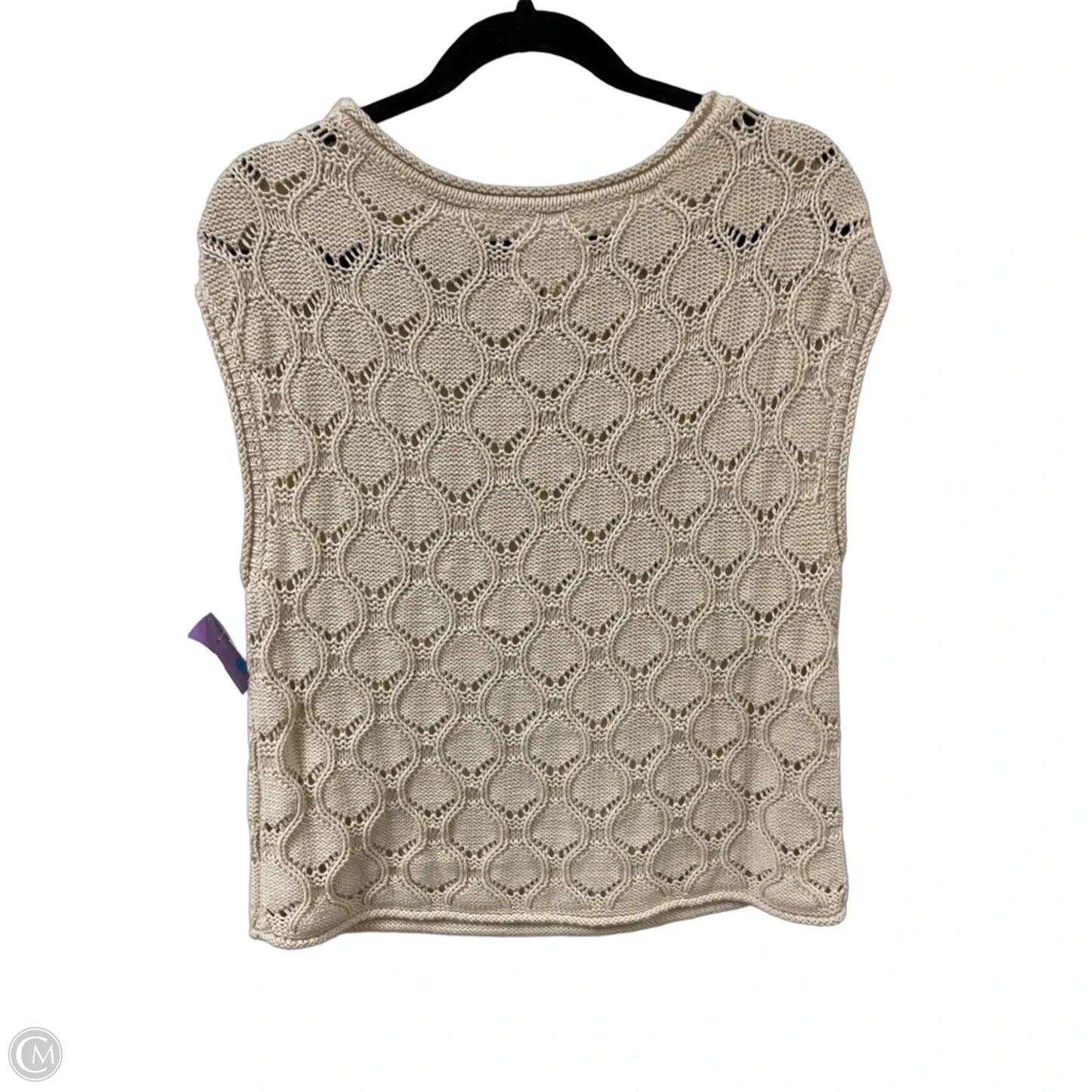 Sweater Short Sleeve By Lucky Brand In Cream, Size: S