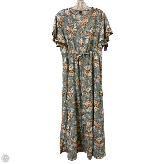 Dress Casual Maxi By Shein In Blue & Orange, Size: Xl