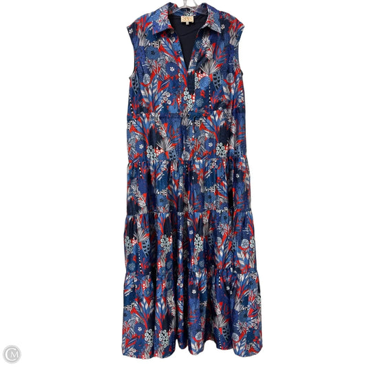 Dress Casual Maxi By Clothes Mentor In Blue & Red, Size: S