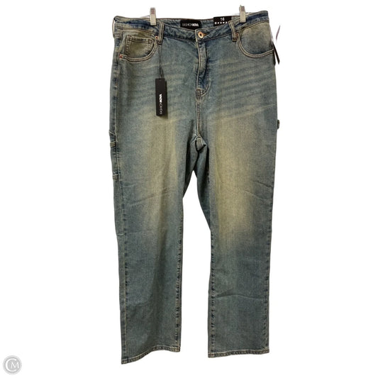 Jeans Straight By Fashion Nova In Blue Denim, Size: 16