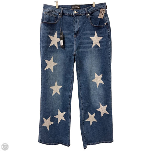Jeans Straight By Fashion Nova In Blue Denim, Size: 14