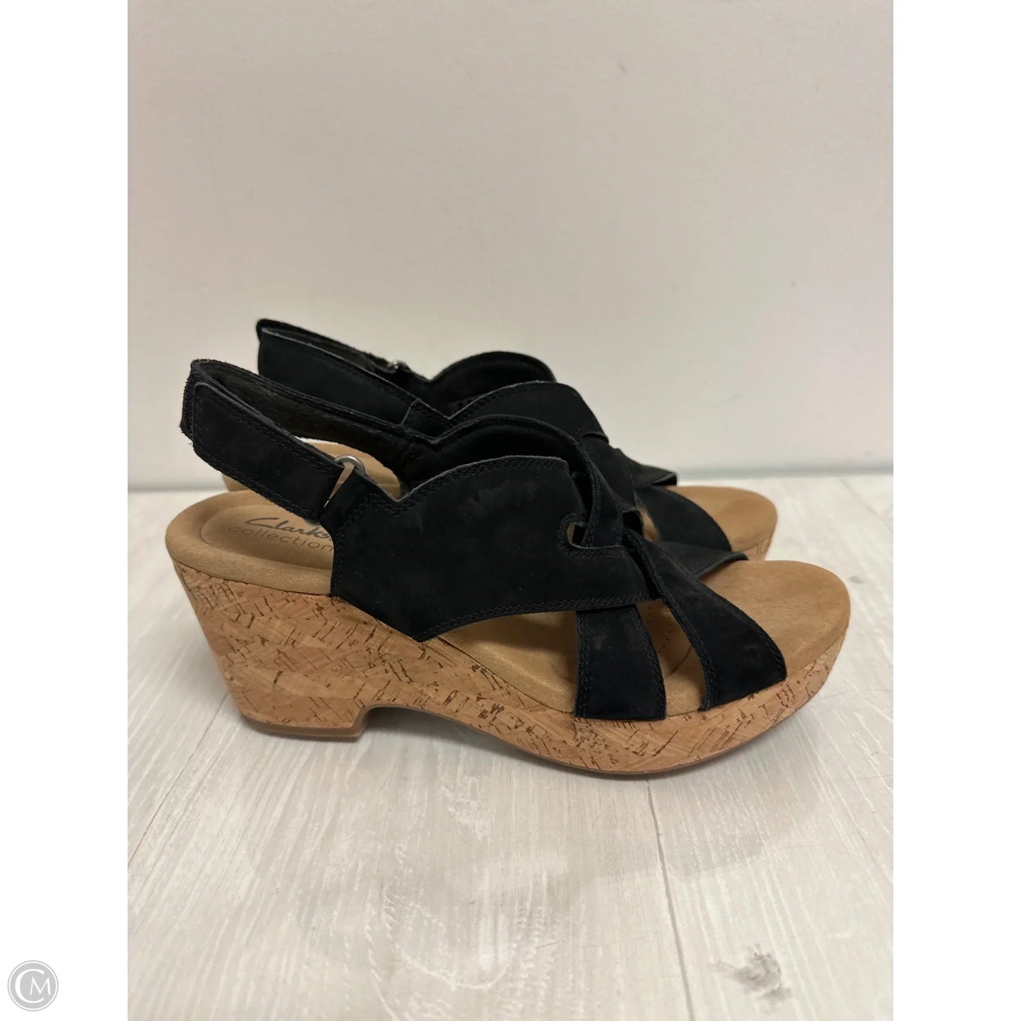 Sandals Heels Block By Clarks In Black, Size: 10