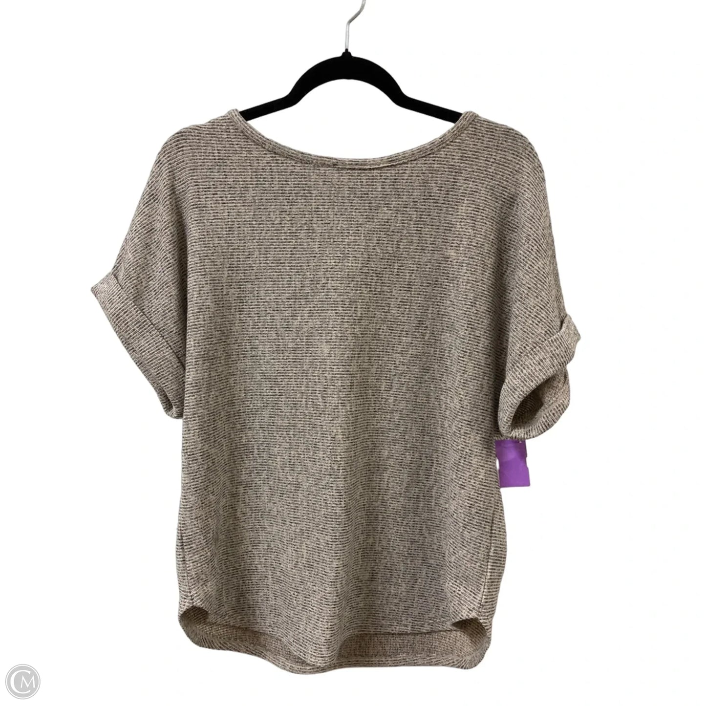 Top Short Sleeve By Max Studio In Cream, Size: S