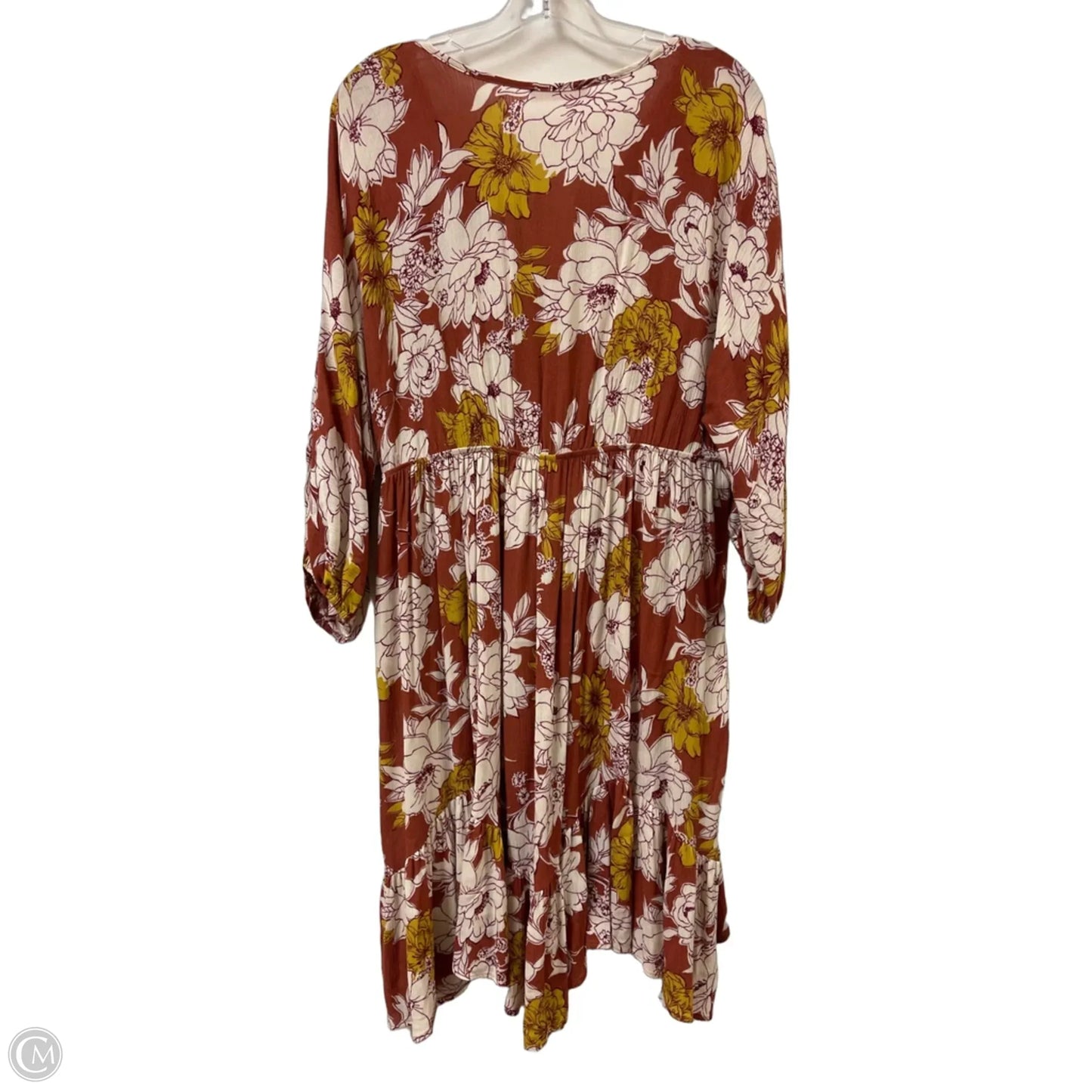 Dress Casual Midi By Ces Femme In Floral Print, Size: M