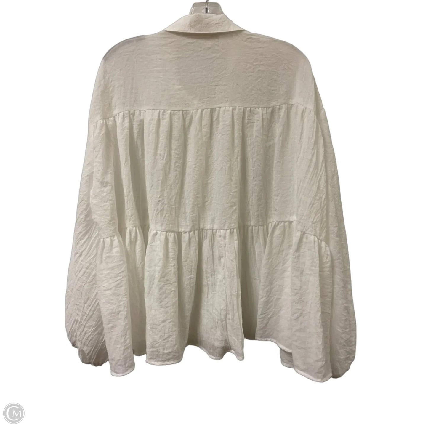 Blouse Long Sleeve By Altard State In White, Size: M