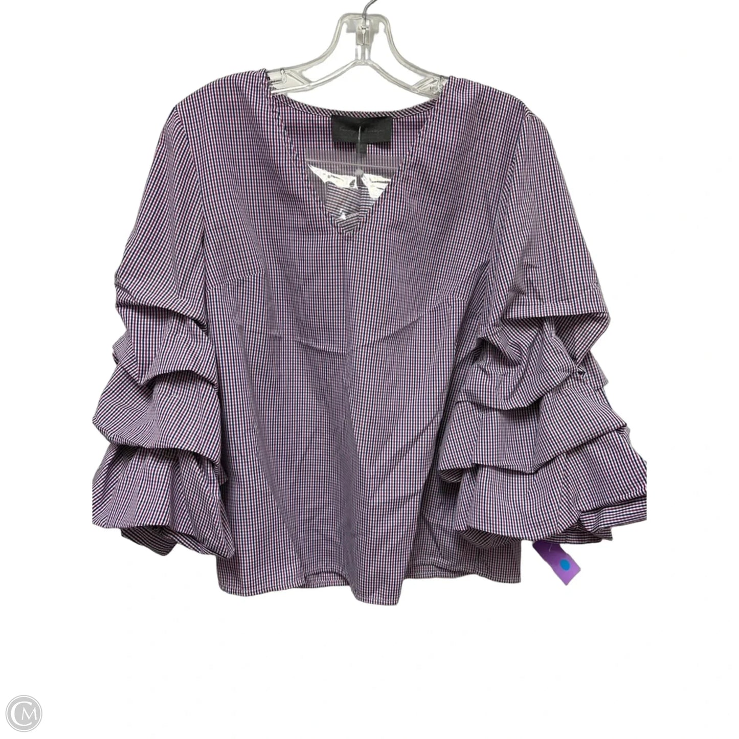 Top Long Sleeve By Sunday In Brooklyn In Blue & Red, Size: Xs