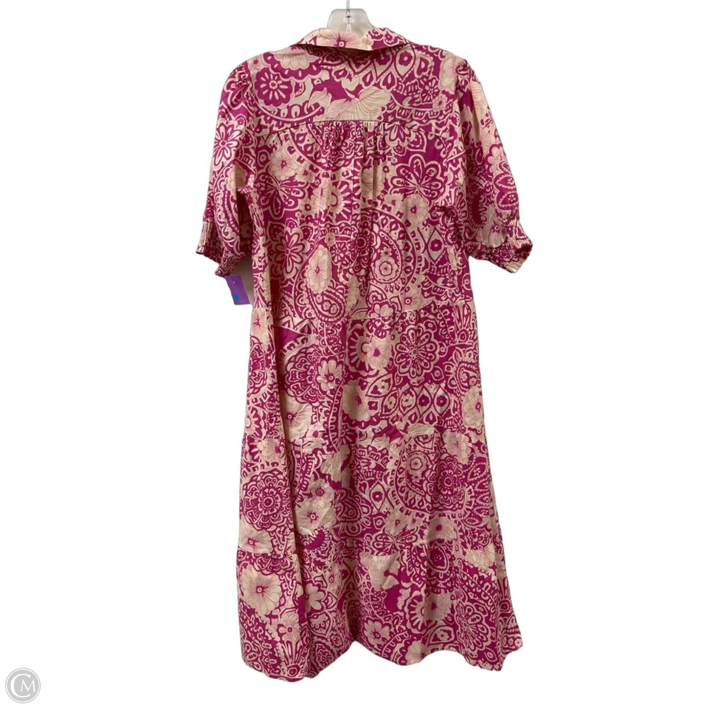 Dress Casual Midi By Umgee In Cream & Pink, Size: S