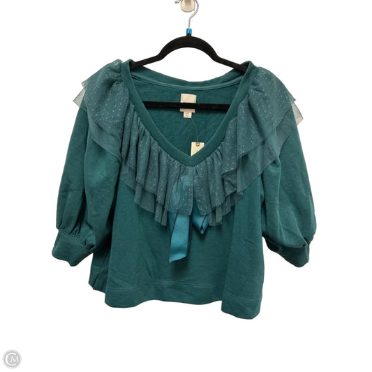 Sweatshirt Crewneck By Maeve In Green, Size: Xs