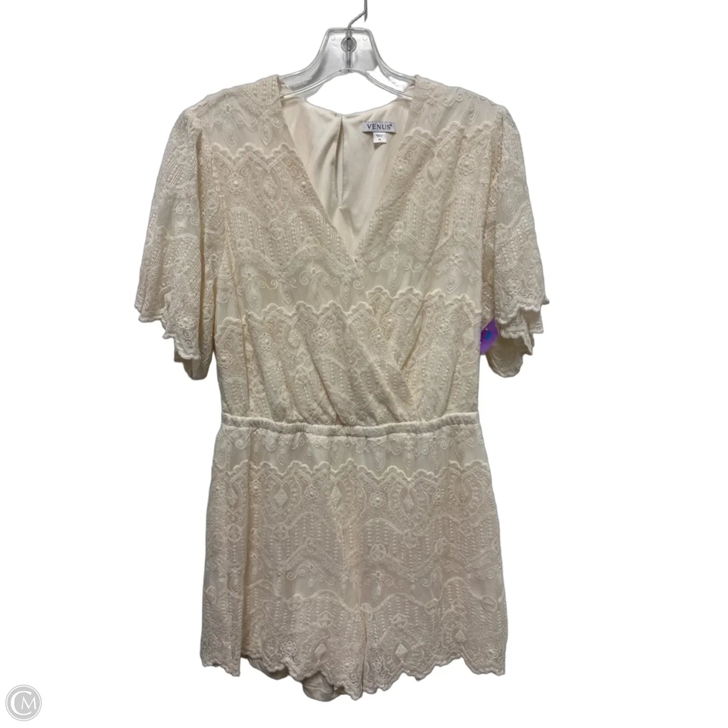 Romper By Venus In Cream, Size: M