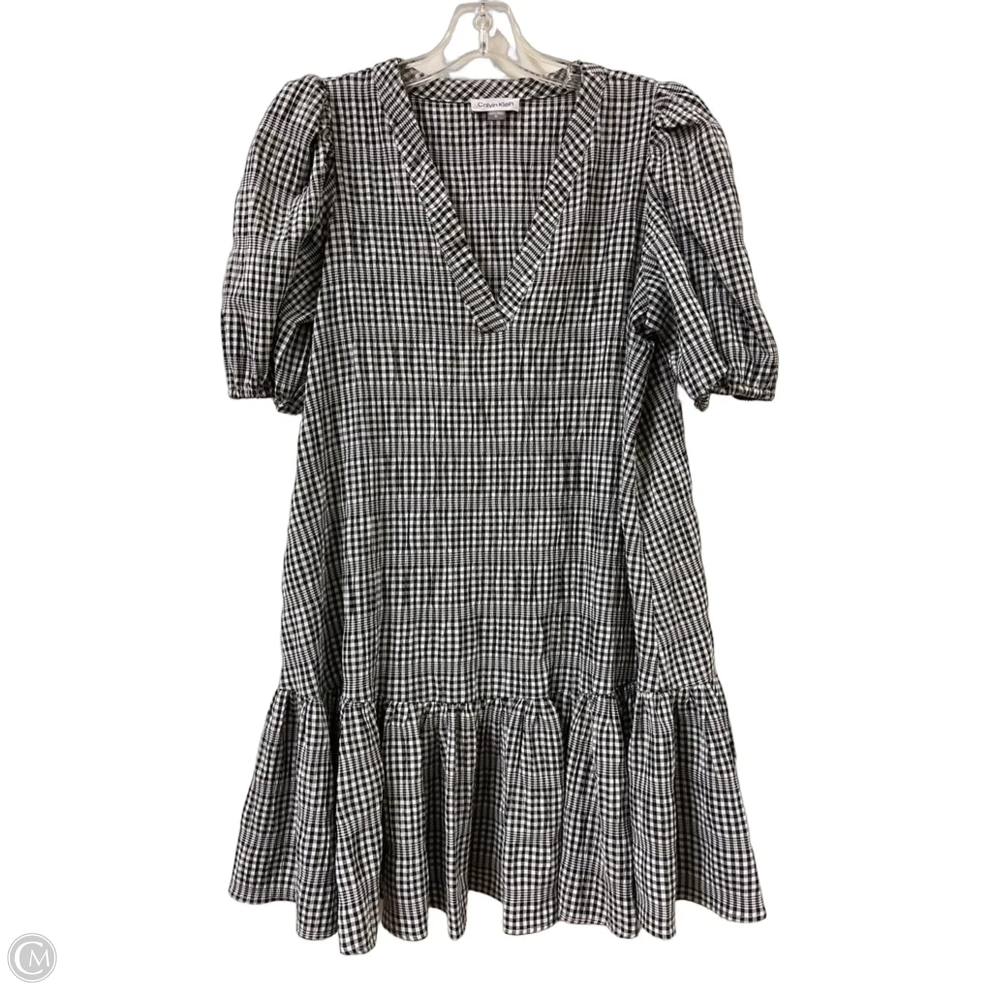 Dress Casual Short By Calvin Klein In Black & White, Size: M