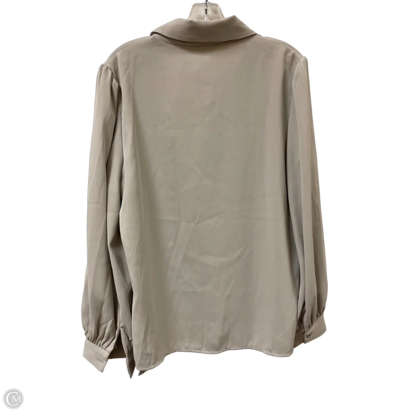 Blouse Long Sleeve By Clothes Mentor In Cream, Size: M